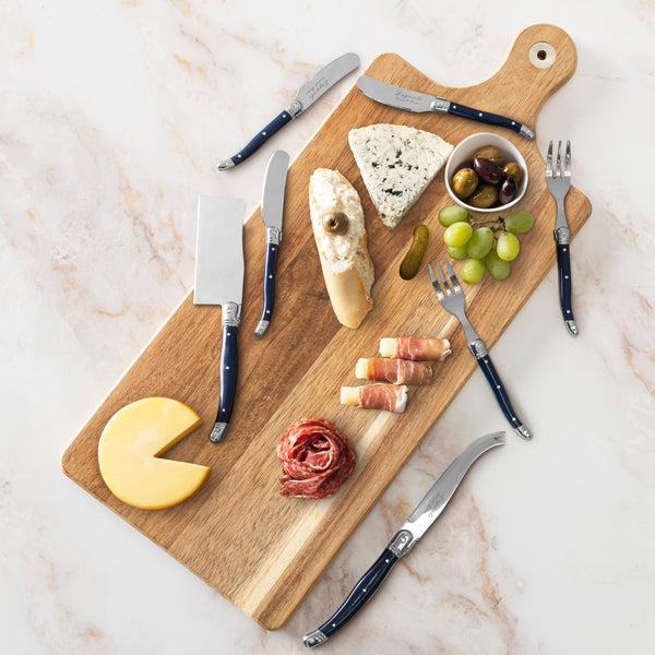 French Home French Home Laguiole 12-Piece Navy Charcuterie Set With Wood Board
