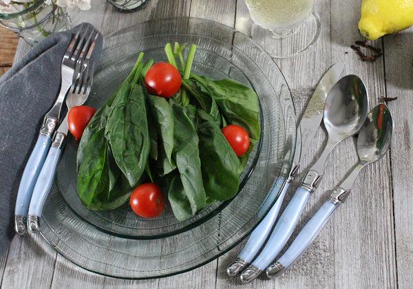 French Home French Home Laguiole 20 Piece Stainless Steel Flatware Set Service For 4 Ice Blue