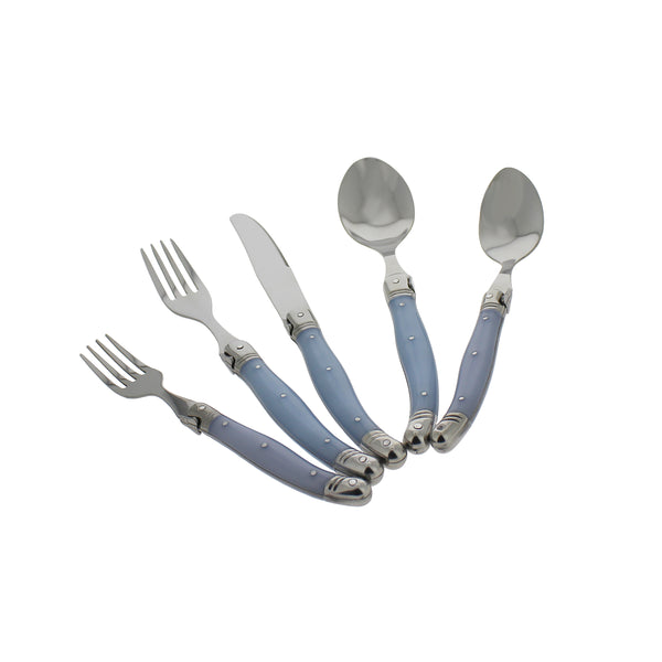 French Home French Home Laguiole 20 Piece Stainless Steel Flatware Set Service For 4 Ice Blue