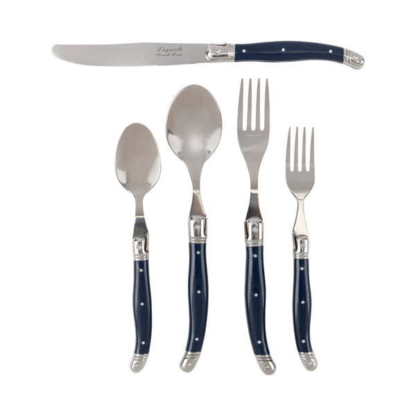 French Home French Home Laguiole 20 Piece Stainless Steel Flatware Set Service For 4 Navy Blue