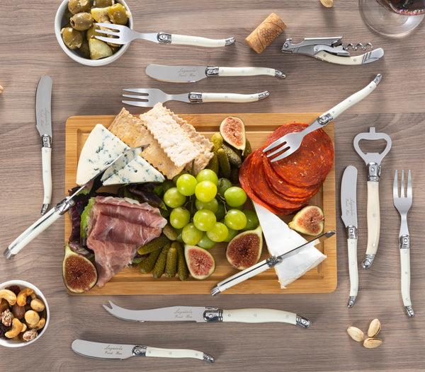 French Home French Home Laguiole Barware Bottle Opener & Corkscrew Set With Faux Ivory Handles