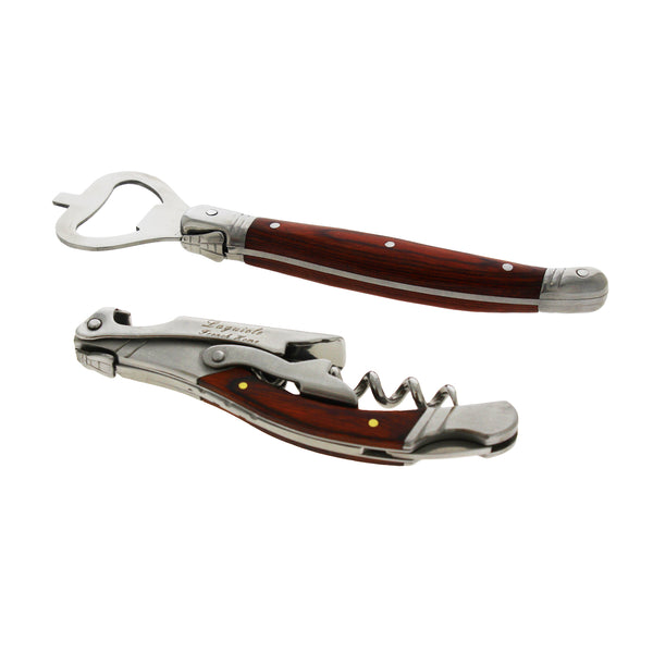 French Home French Home Laguiole Bottle Opener Bar Set With Pakkawood Handles 2 Piece