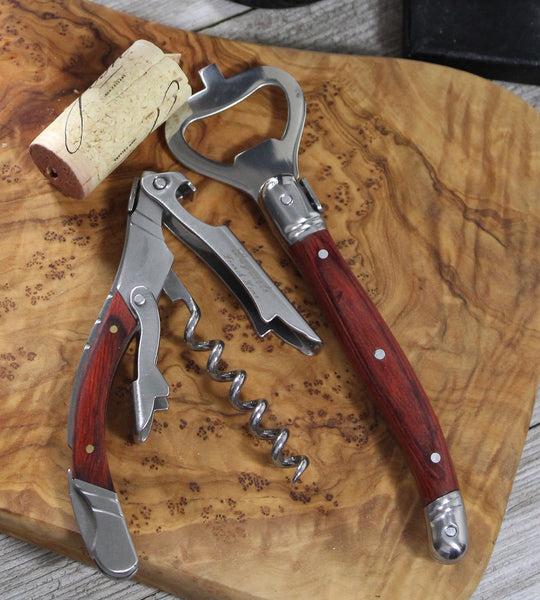 French Home French Home Laguiole Bottle Opener Bar Set With Pakkawood Handles 2 Piece