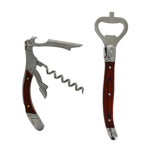 french home French Home Laguiole Bottle Opener Bar Set with Pakkawood Handles 2 Piece