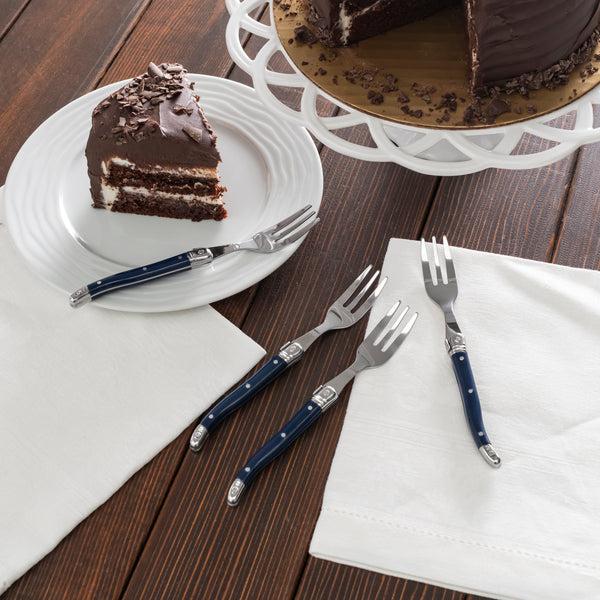 French Home French Home Laguiole Cake Forks Set Of 4 Navy