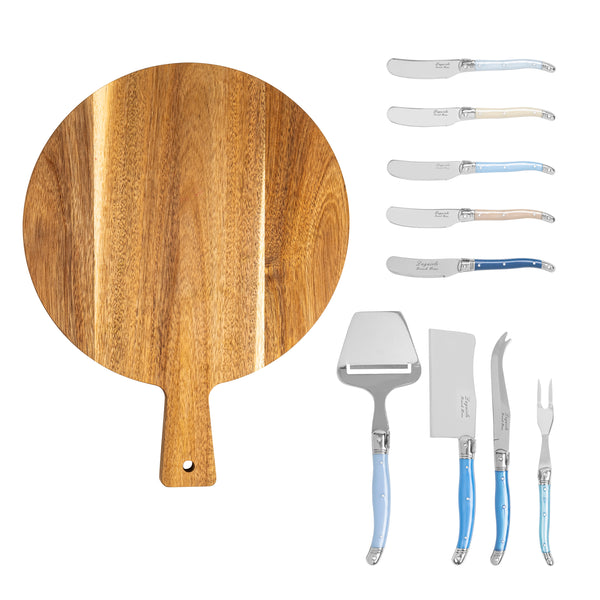 French Home French Home Laguiole Cheese Knives And Spreaders Set With Wood Board