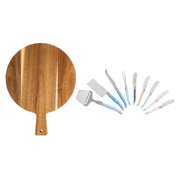 french home French Home Laguiole Cheese Knives and Spreaders Set with Wood Board