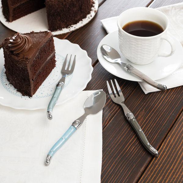 French Home French Home Laguiole Cocktail Or Dessert Spoons And Forks Set Of 8 Mother Of Pearl