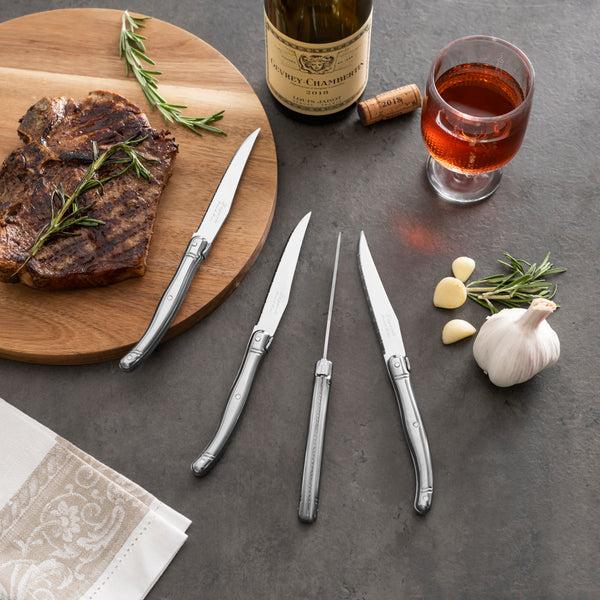 French Home French Home Laguiole Connoisseur 4-Piece Steak Knife Set With Stainless-Steel Handles