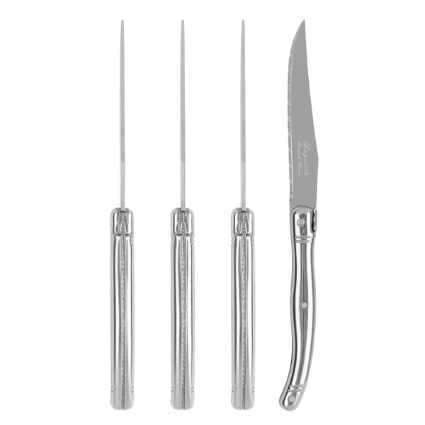 french home French Home Laguiole Connoisseur 4-Piece Steak Knife Set with Stainless-Steel Handles