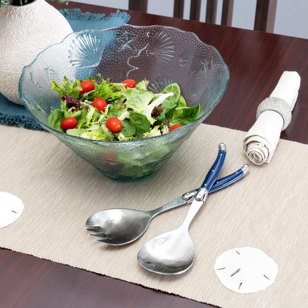 French Home French Home Laguiole Connoisseur Navy Blue Salad Servers 2 Piece Set