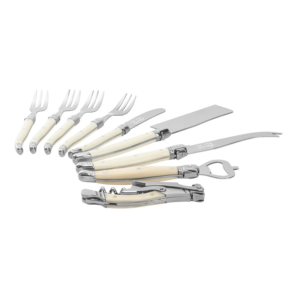 French Home French Home Laguiole Essential 9-Piece Charcuterie And Barware Set With Faux Ivory Handles