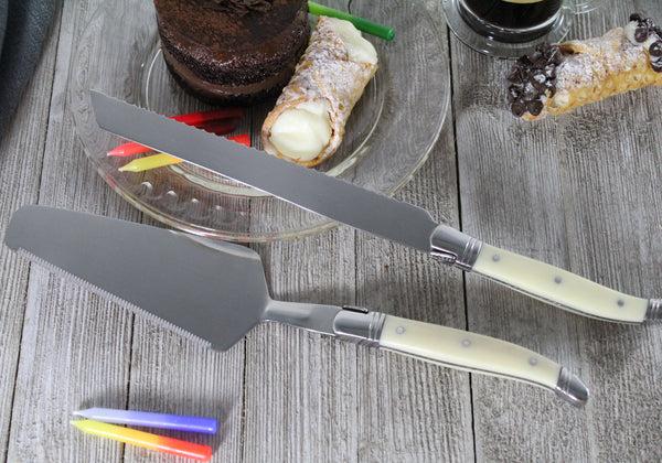 French Home French Home Laguiole Faux Ivory Conoisseur Cake Slicer And Server Set 2 Piece