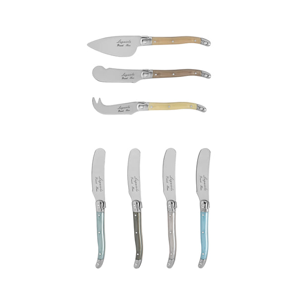 French Home French Home Laguiole Mother Of Pearl Cheese Knife And Spreader Set 7 Piece