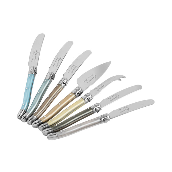 French Home French Home Laguiole Mother Of Pearl Cheese Knife And Spreader Set 7 Piece