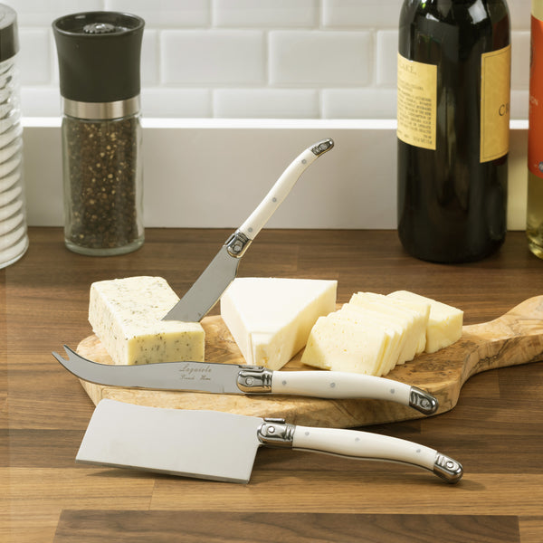 French Home French Home Laguiole Set Of 3 Cheese Knives - Faux Ivory