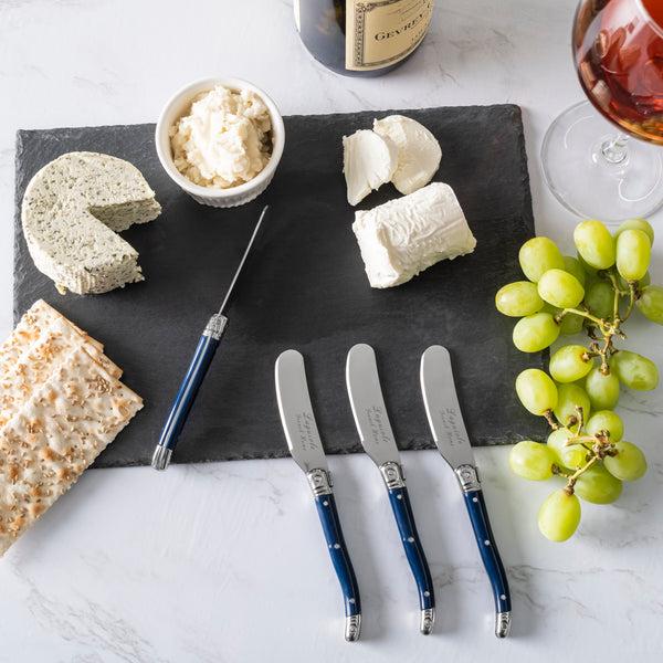 French Home French Home Laguiole Set Of 8 Spreaders With Navy Handles