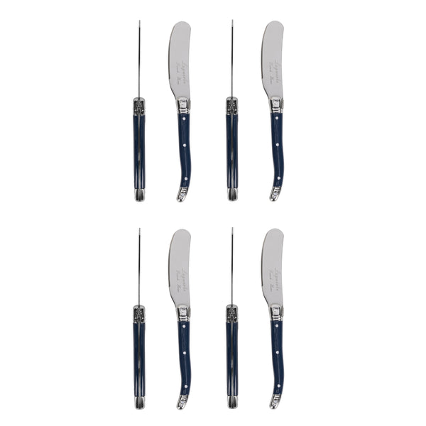 french home French Home Laguiole Set of 8 Spreaders with Navy Handles