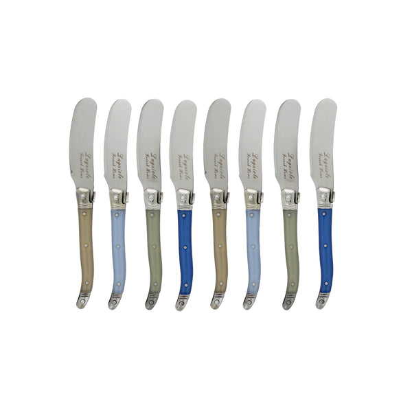 french home French Home Laguiole Spreaders Set of 8 Blue and Cream