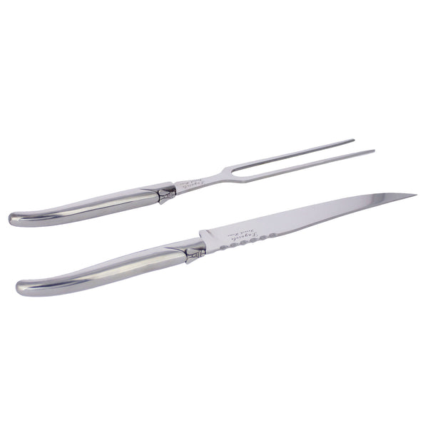 French Home French Home Laguiole Stainless Steel Carving Knife And Fork Set