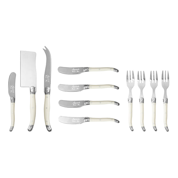 French Home French Home Laguiole Ultimate 11-Piece Charcuterie Set With Faux Ivory Handles