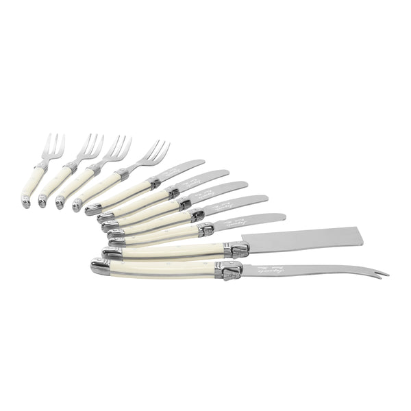 French Home French Home Laguiole Ultimate 11-Piece Charcuterie Set With Faux Ivory Handles