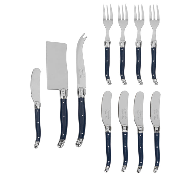 French Home French Home Laguiole Ultimate 11-Piece Charcuterie Set With Navy Handles