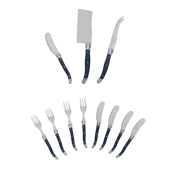 french home French Home Laguiole Ultimate 11-Piece Charcuterie Set with Navy Handles