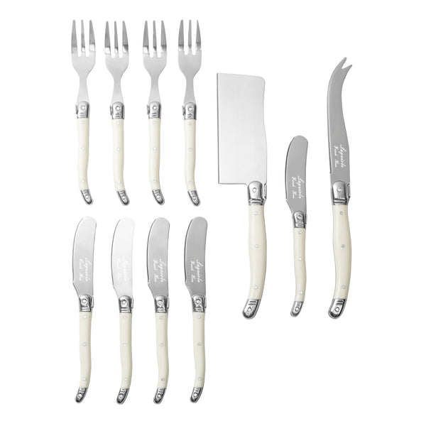 french home French Home Laguiole Ultimate 11-Piece Charcuterie Set with Faux Ivory Handles