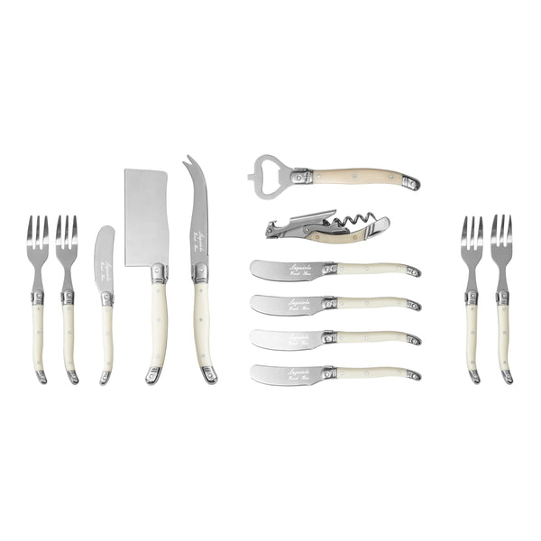 French Home French Home Laguiole Ultimate 13-Piece Charcuterie And Barware Set With Faux Ivory Handles
