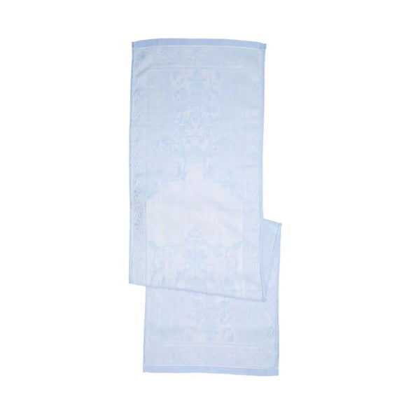 french home French Home Linen 20" x 68" Astra Table Runner - Ivory and Light Blue