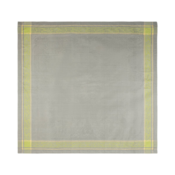 French Home French Home Linen 71" X 104" Arboretum Tablecloth - Grey And Chartreuse