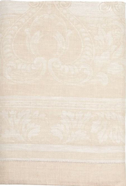 French Home French Home Linen 71" X 124" Arboretum Tablecloth - Ivory And Taupe