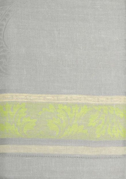 French Home French Home Linen 71" X 71" Arboretum Tablecloth - Grey And Chartreuse