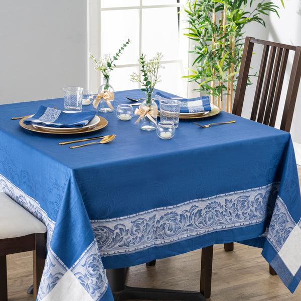 French Home French Home Linen 71" X 71" Paris Tablecloth – French Blue