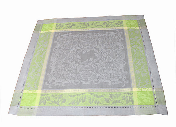 french home French Home Linen Set of 6 Arboretum Napkins - Grey and Chartreuse