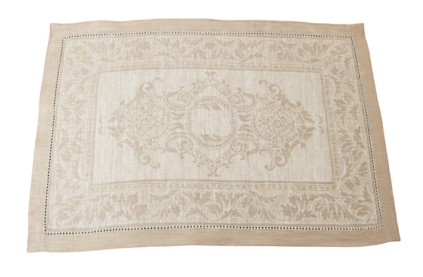 french home French Home Linen Set of 6 Arboretum Placemats - Ivory and Taupe