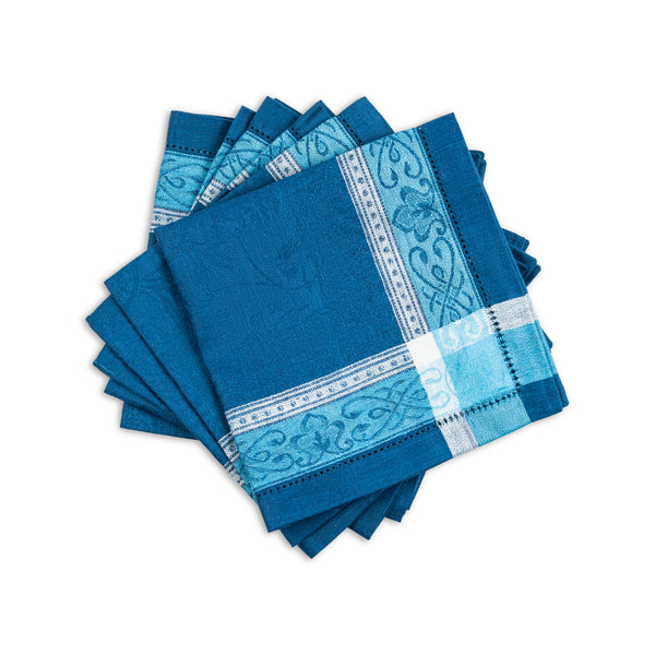 french home French Home Linen Set of 6 Astra Napkins – Shades of Blue french home French Home Linen Set of 6 Astra Napkins – Shades of Blue