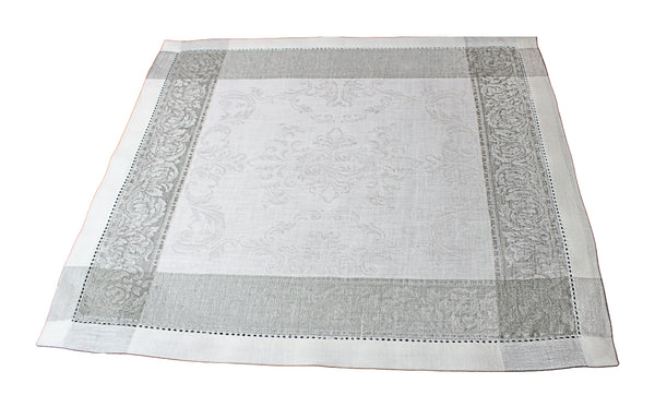 french home French Home Linen Set of 6 Paris Napkins - White and French Grey