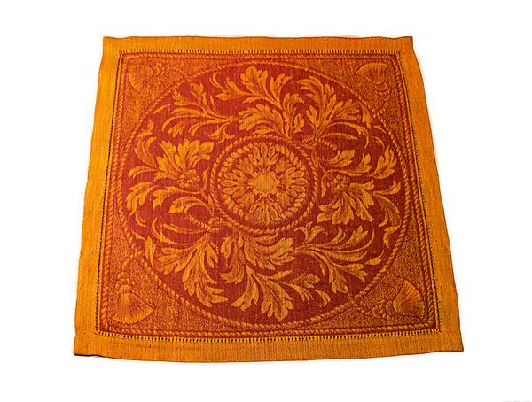 french home French Home Linen Set of 6 Renaissance Napkins - Warm Sienna and Saffron