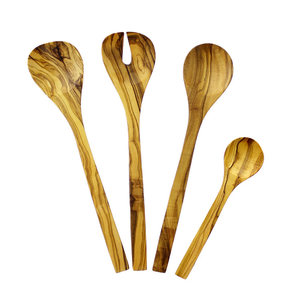 french home French Home Olive Wood 4 Piece Hostess Serving Set