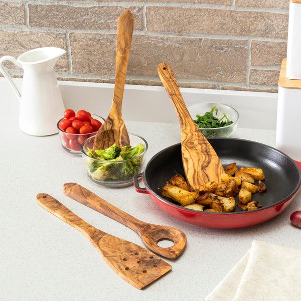 French Home French Home Olive Wood 4 Piece Kitchen Utensil Set