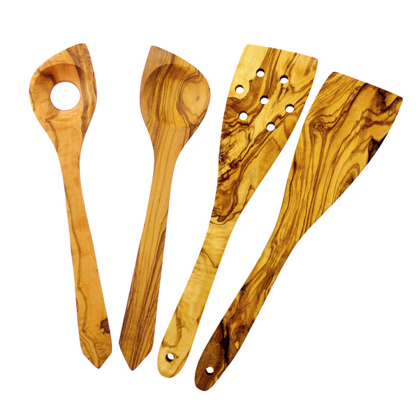 french home French Home Olive Wood 4 Piece Kitchen Utensil Set