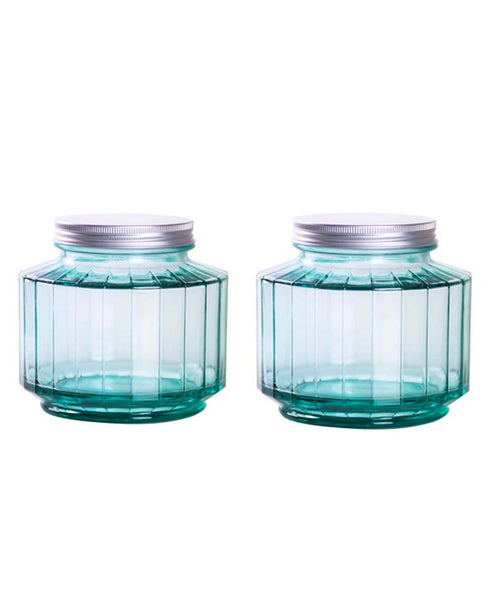 french home French Home Recycled Glass Set of Two 33 oz. Storage Jars