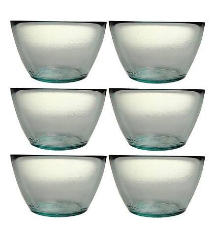 french home French Home Recycled Glass Vintage Soup Bowl Set of 6