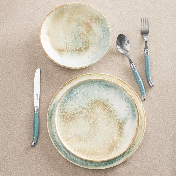 French Home French Home Sea And Sand Porcelain 12-Piece Dinnerware Set