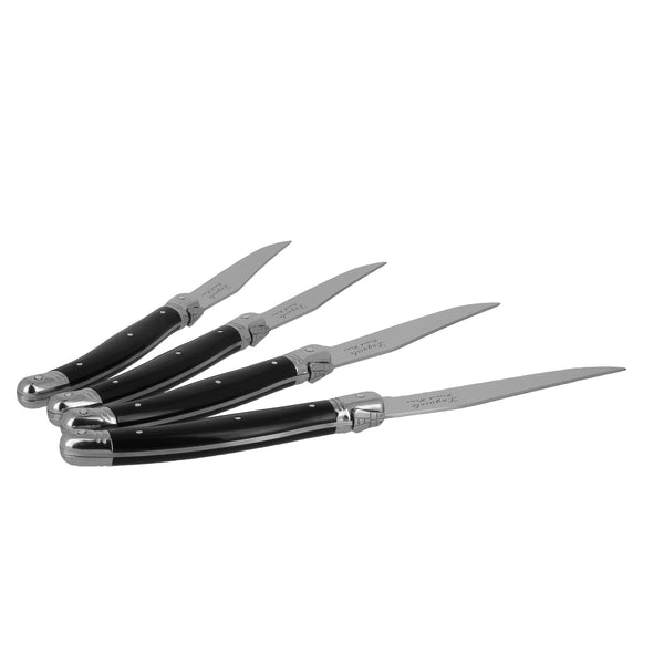 French Home French Home Set Of 4 Laguiole Black Steak Knives