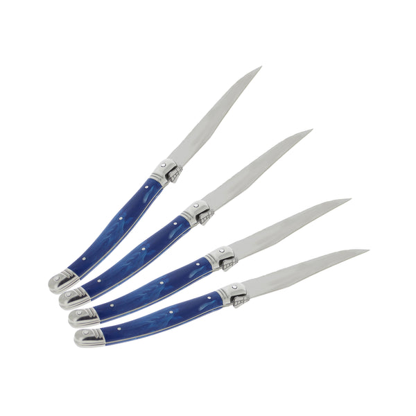 french home French Home Set of 4 Laguiole Blue Marble Steak Knives