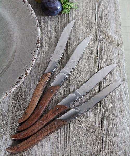 French Home French Home Set Of 4 Laguiole Connoisseur Rosewood Steak Knives