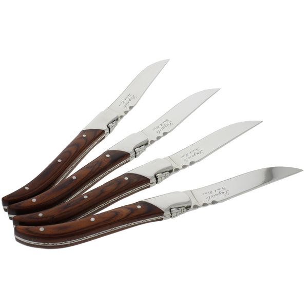 French Home French Home Set Of 4 Laguiole Connoisseur Rosewood Steak Knives
